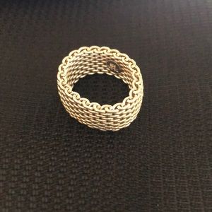 TIFFANY & CO. Somerset Sterling Silver Mesh Ring